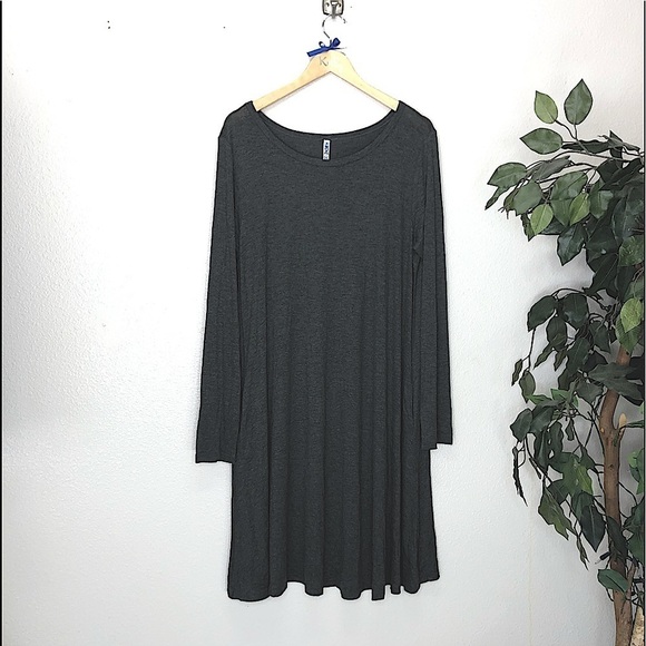 NWT PLUS HiMONE Grey Dress - Picture 1 of 6